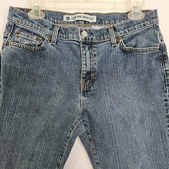 GAP Women Low Rise Boot Cut Y2K Western Jeans Size 12A - Picture 2 of 7